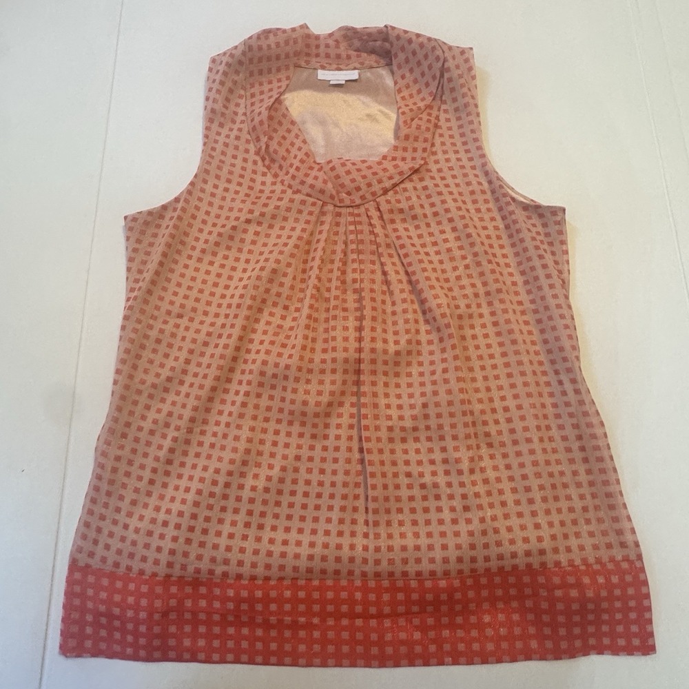 New‎ York & Company Women's Orange Cowl Neck Sleeveless Top Size Medium